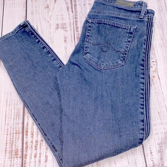 AG Adriano Goldschmeid the prima ankle pintucked cigarette ankle jeans size 27R - Picture 5 of 13